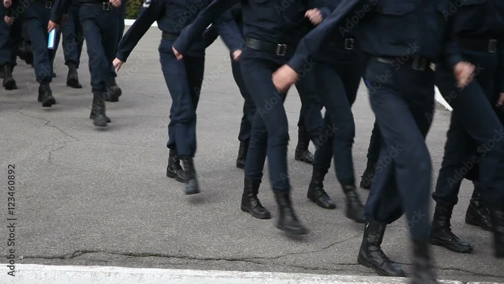 Military marching formation in the form of a parade Military marching formation in the form of a parade