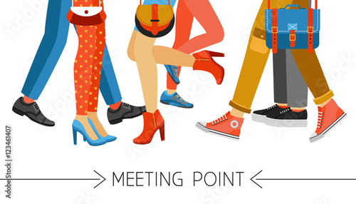 Men And Women Legs And Footwear