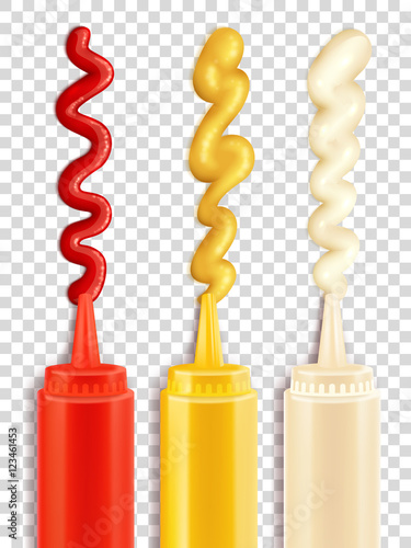 Set Of Sauce Bottle