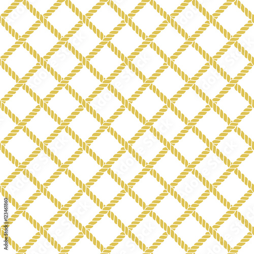 Marine rope line seamless pattern