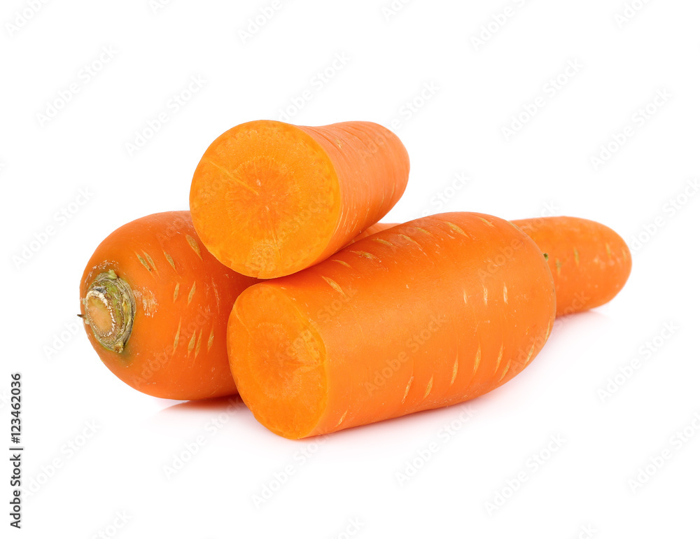 Carrots isolated on white background