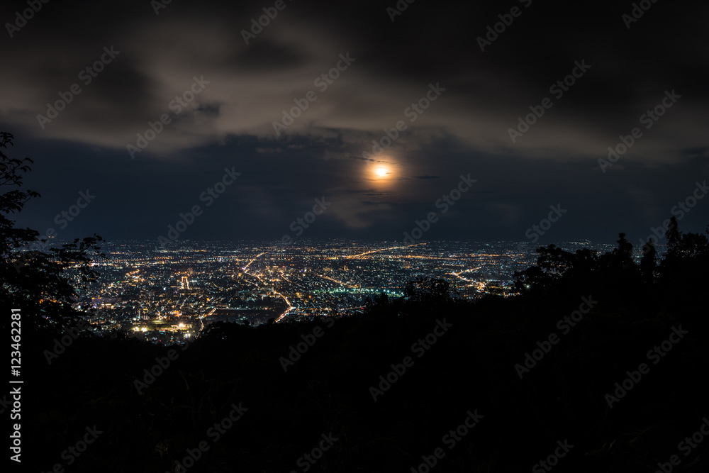 Moon over Chiang Mai