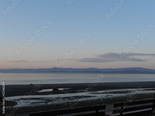 Vancouver Island Beach at Low Tide in Evening - Sunset and Beach Image © Dan