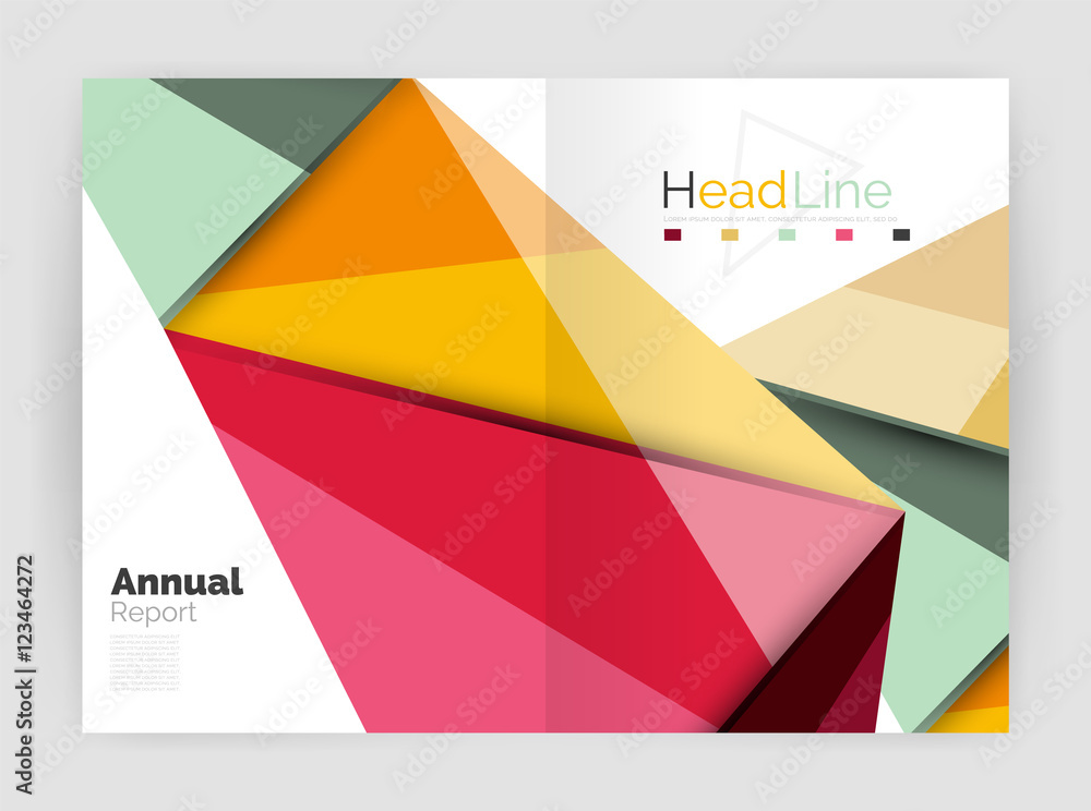 Geometric triangle business brochure template