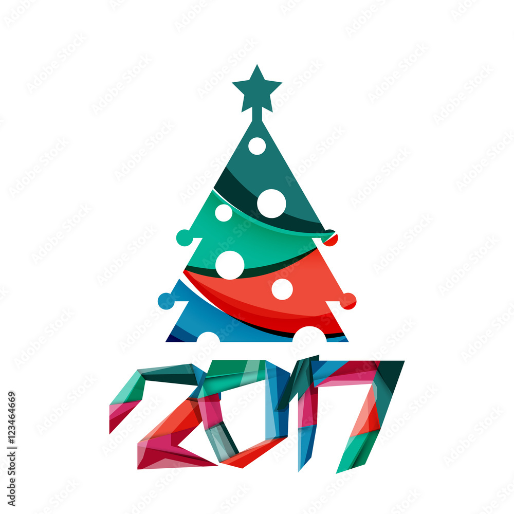 Happy New Year and Chrismas holiday greeting card elements Happy New Year and Chrismas holiday greeting card elements