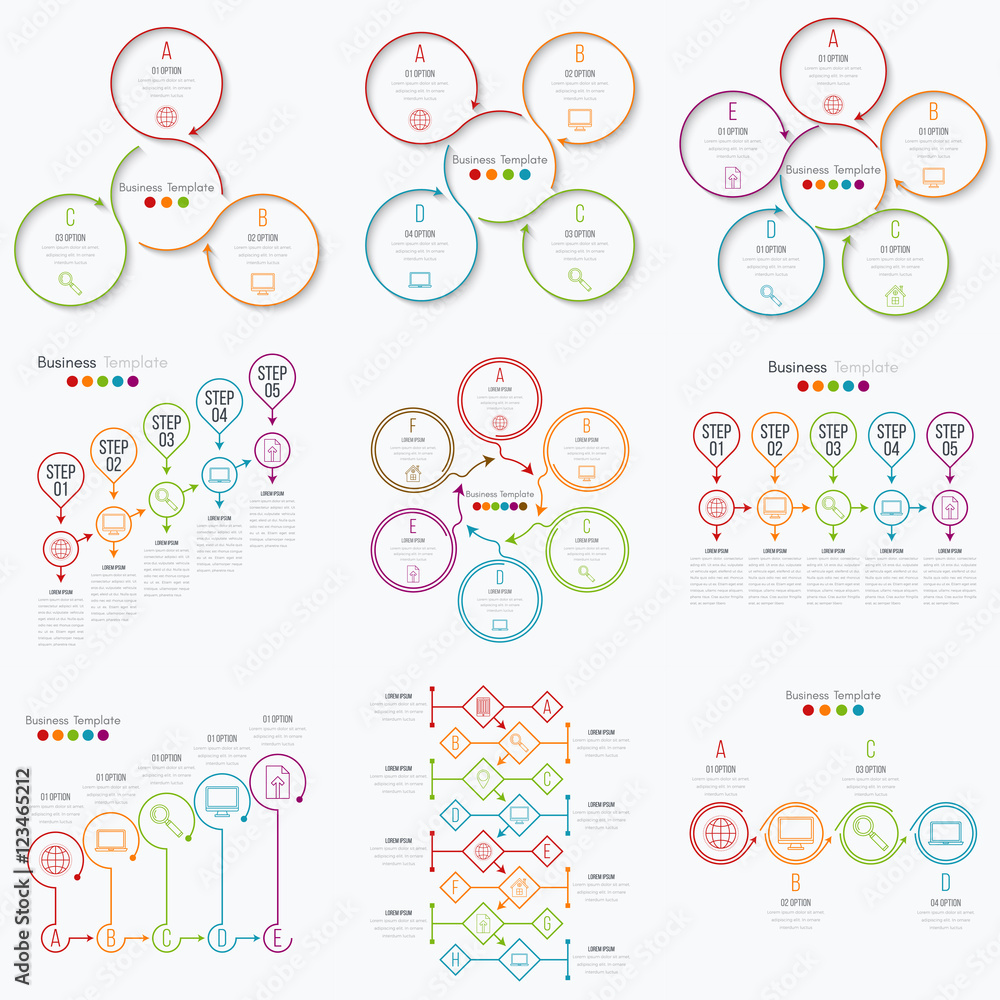 Set with infographics Set with infographics