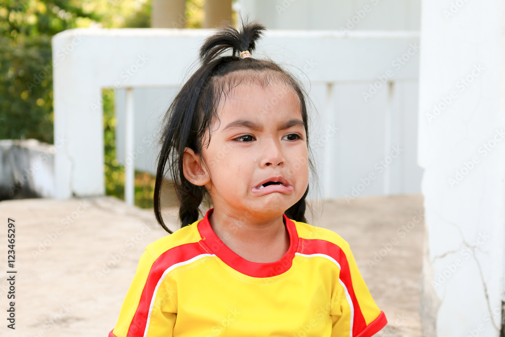 Beautiful sad little girl crying,Little crying girl Beautiful sad little girl crying,Little crying girl