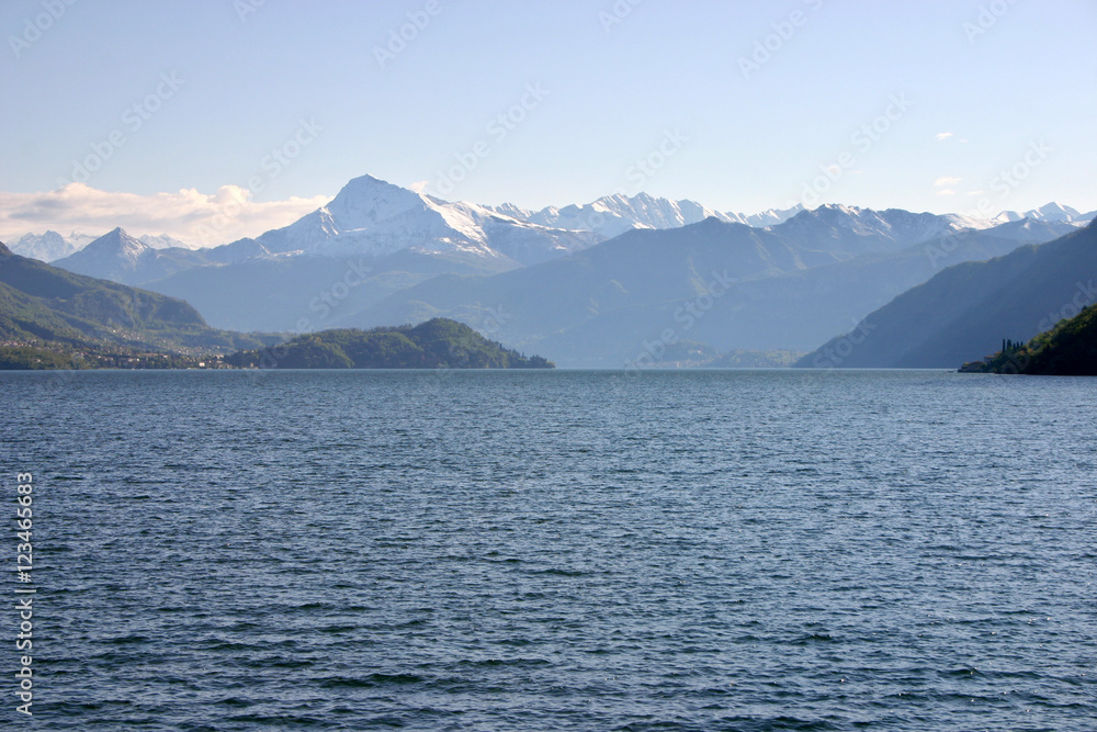 Monte Legnone and Lake Como from Argegno