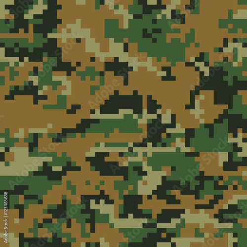 Seamless Digital Camouflage pattern vector