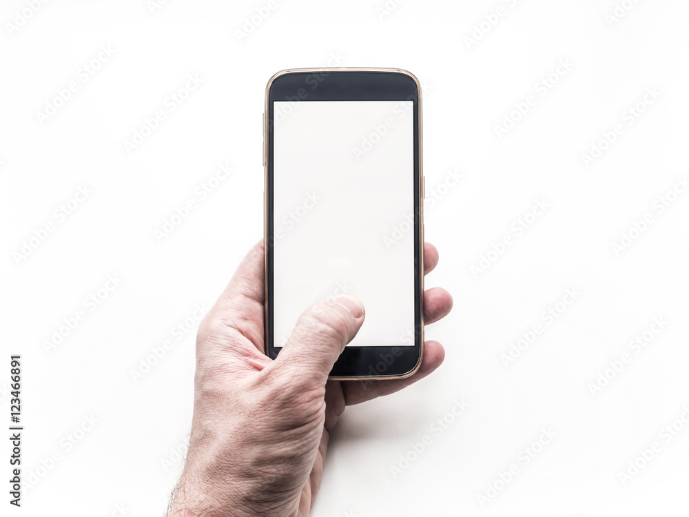 Hand holding and using mobile smart phone mockup Hand holding and using mobile smart phone mockup
