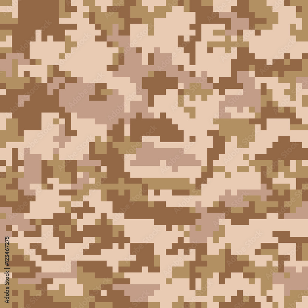 Seamless Digital Desert Camouflage pattern vector Seamless Digital Desert Camouflage pattern vector