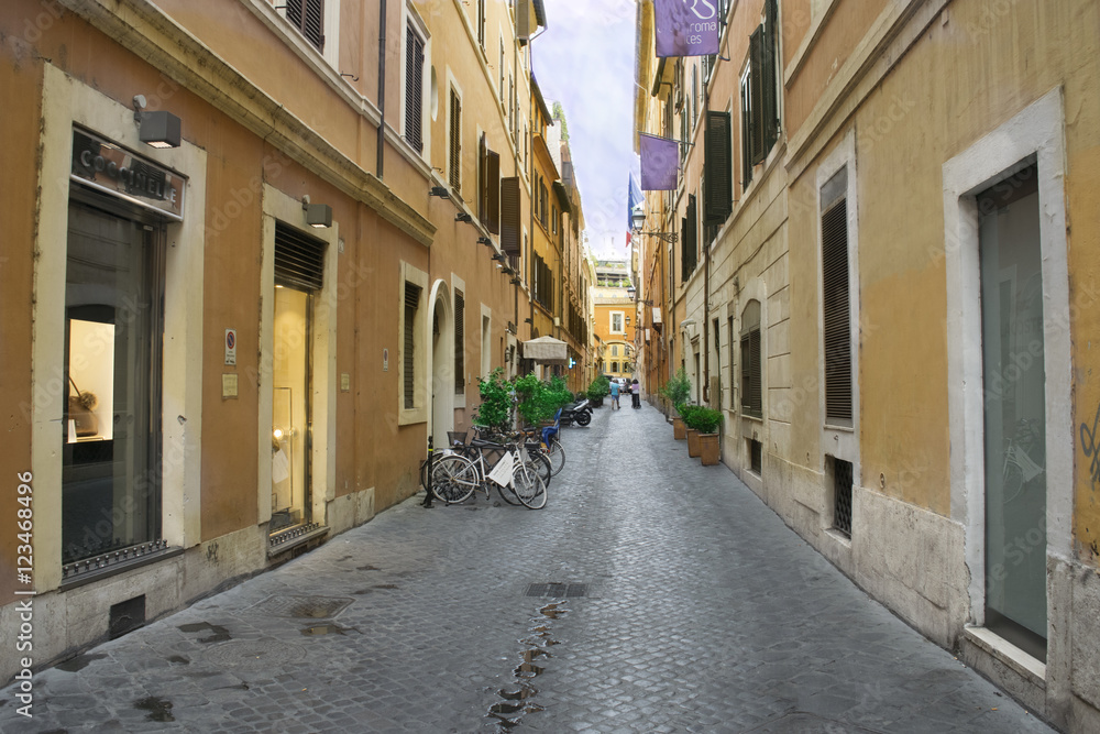 alley of Rome in old center town