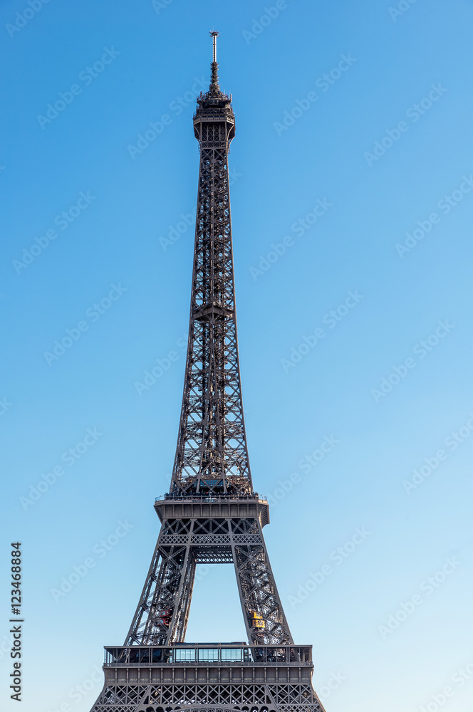 Detail of Eiffel tower on a sunny day Detail of Eiffel tower on a sunny day