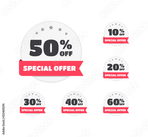 Special Offer % Off Labels