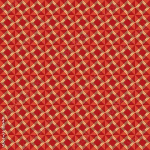 Red beige rhombus geometric seamless pattern