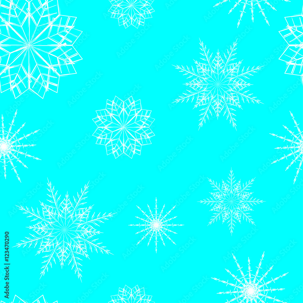 Snowflakes seamless pattern. Winter background