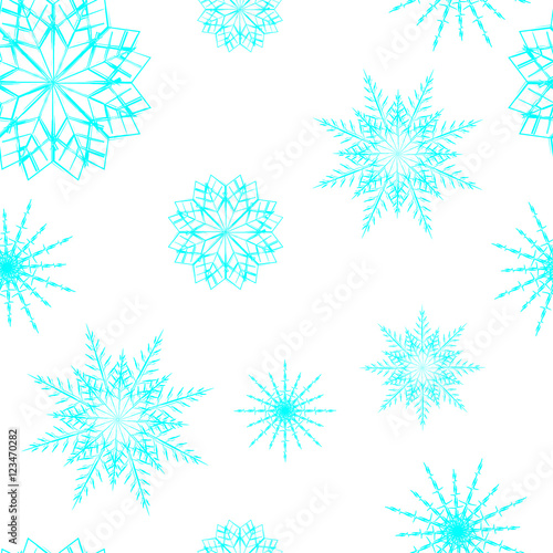 Snowflakes seamless pattern. Winter background