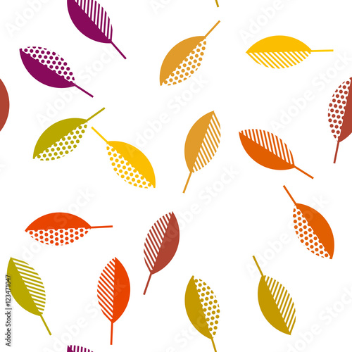autumn leaves vector illustration abstract. seamless pattern wit