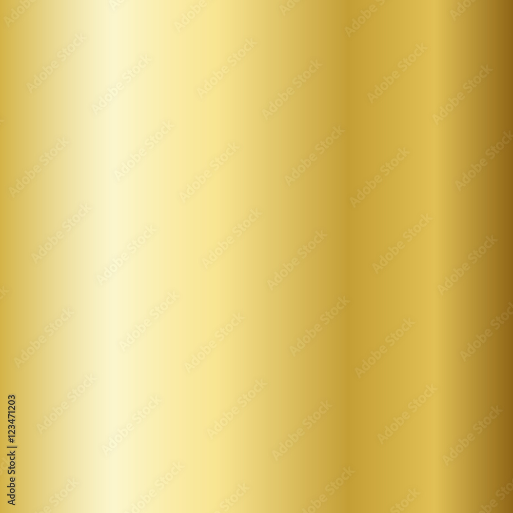 Obraz premium Gold texture. Golden gradient smooth material background. Textured bright metal with light, shiny. Metallic blank backdrop decorative pattern. Abstract art for banner, invitation. Vector Illustration.