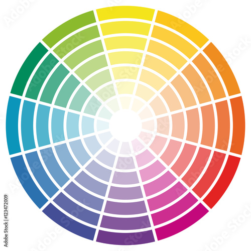 color wheel with twelve colors
