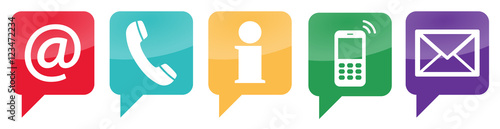 five contact us icons set