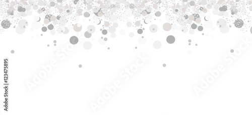 Konfetti Regen Silber Grau Schnee