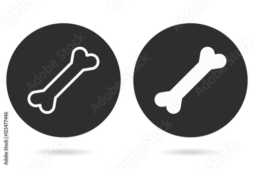 Dog bone - vector icon.