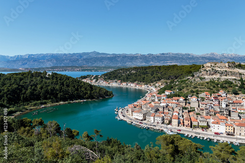 Dalmatian fishermen town of Novigrad  Croatia