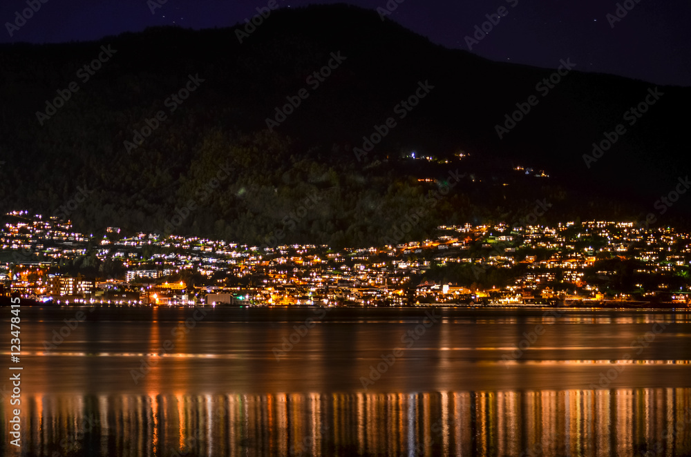 small village in norway at night
