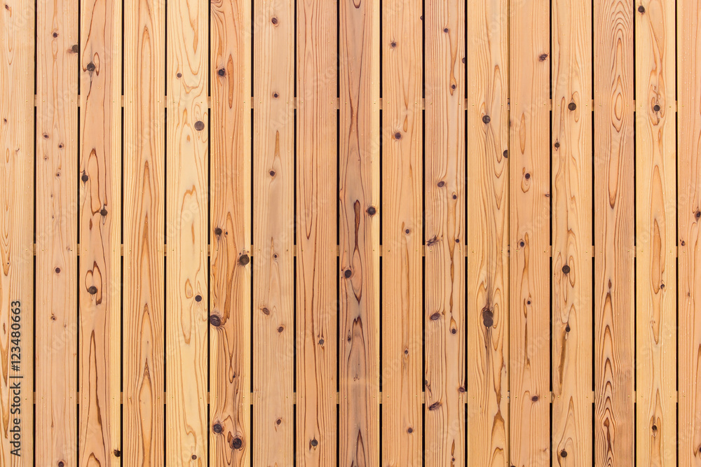 Fototapeta premium japan clean new white pine wood fence