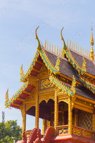 Thai Beautiful Chapel of Wat Phrathat Hariphunchai Woramaha vihan, Lamphun, THAILAND. © Quality Stock Arts