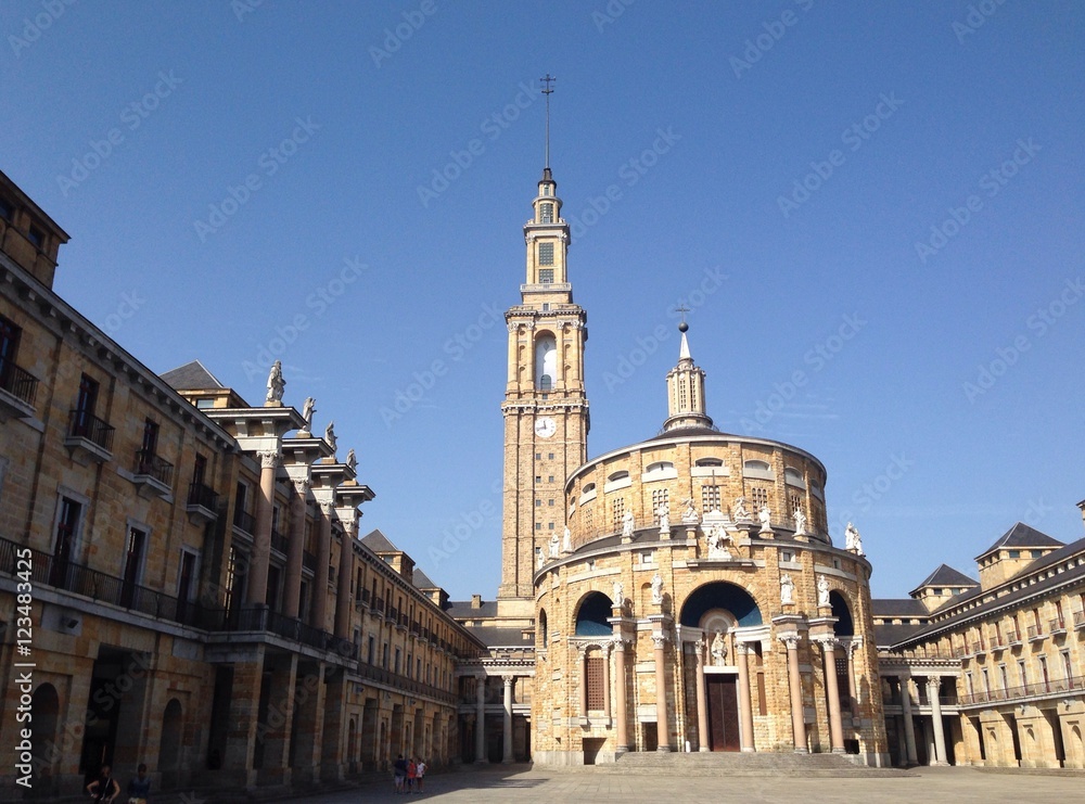 university of Oviedo, main building in Gijon, Spain
