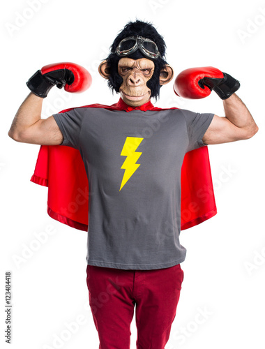 Strong superhero monkey man