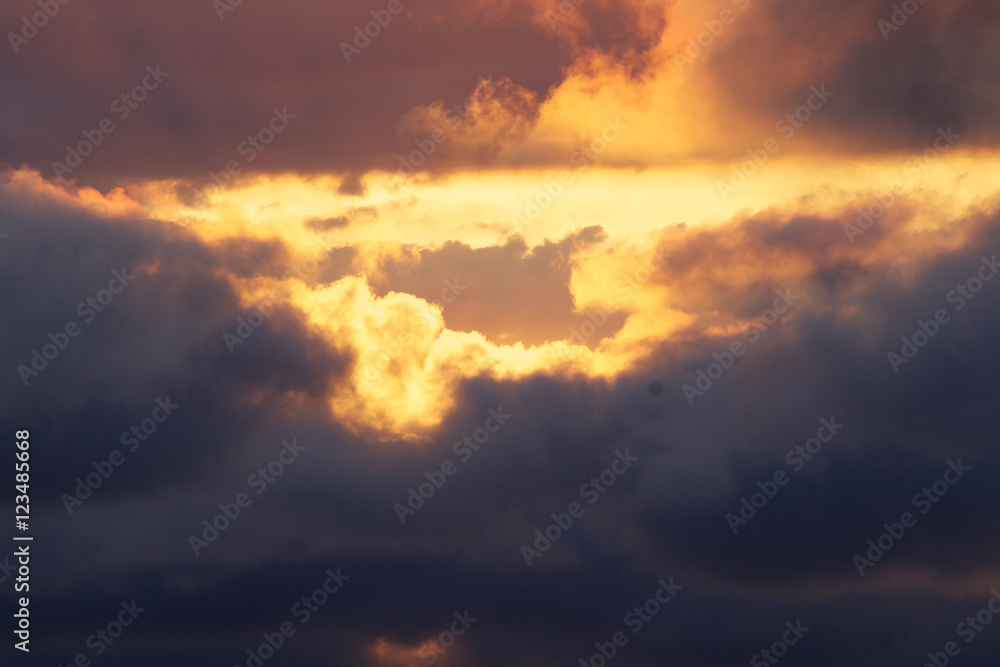 Fototapeta premium Cuxhaven Sonnenuntergang über der Insel neuwerk