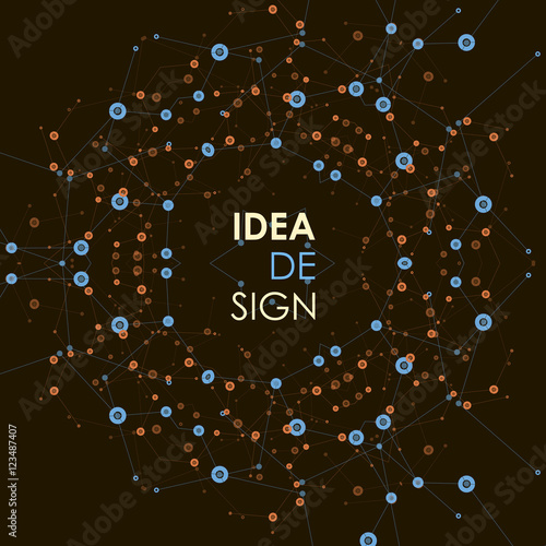 Abstract idea design in connect style. Vector network background