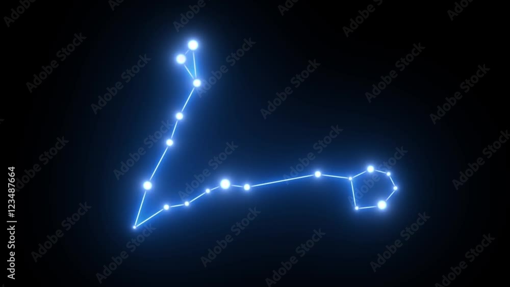 custom made wallpaper toronto digitalZodiac Pisces Star Constellation Forming in Glowing Light