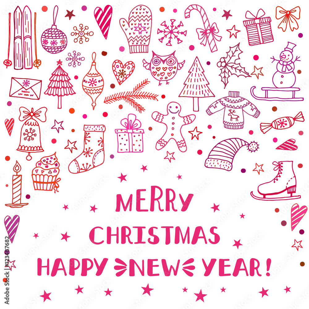 Christmas frame template card. Christmas frame template card.