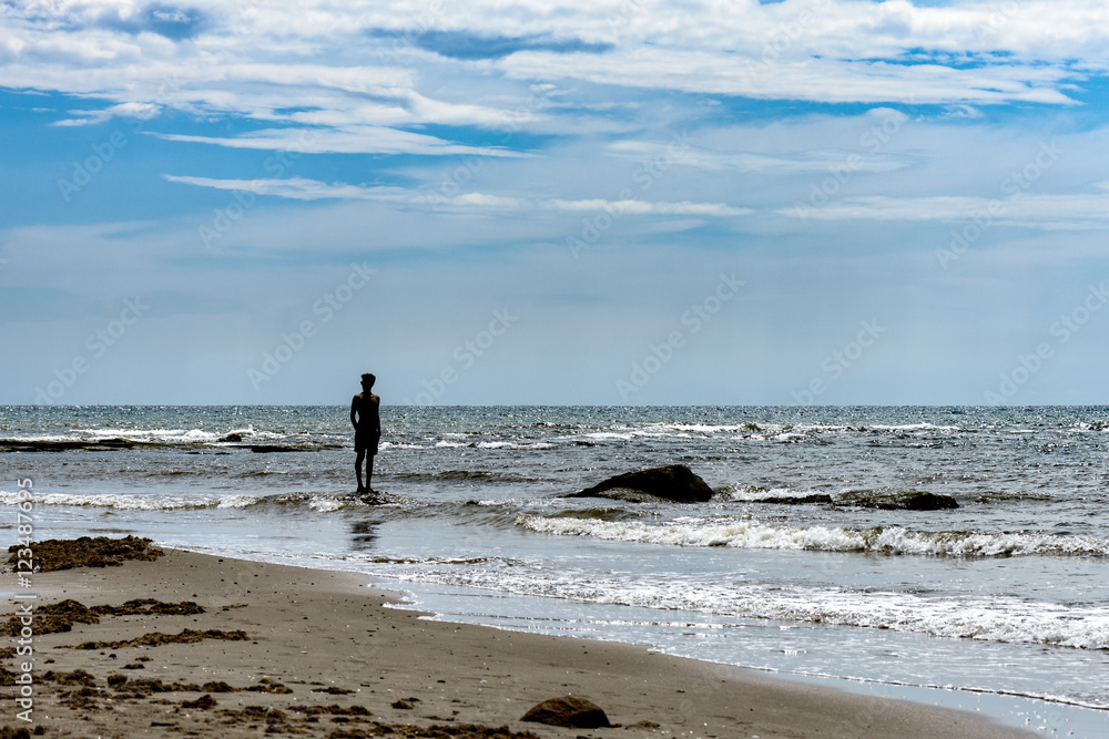 silhouette at the beach