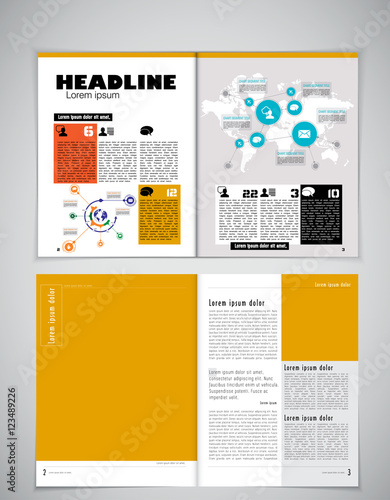 Magazine layout. Vector 