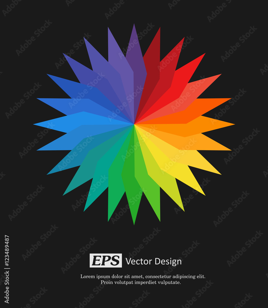 Rainbow Color Wheel Vector Stock Vector | Adobe Stock