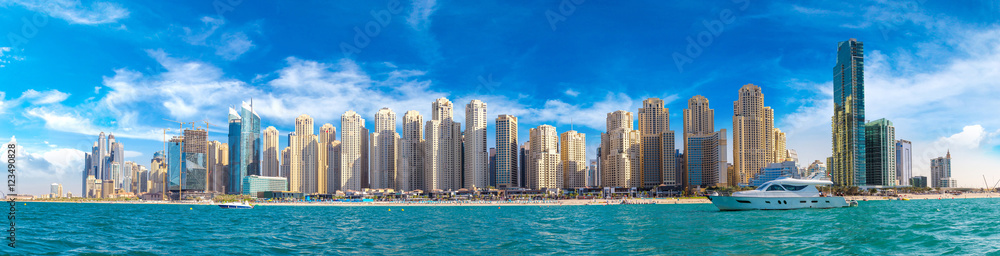 Naklejka premium Panorama Dubai Marina