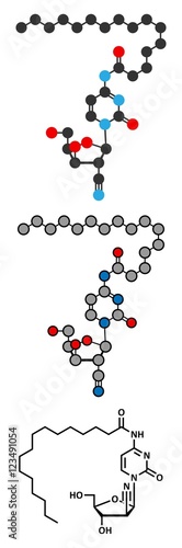 Sapacitabine cancer drug molecule (nucleoside analog). 