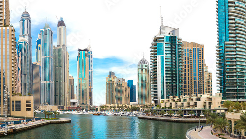 Panorama of Dubai marina