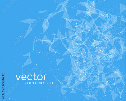 Vector background with abstract particles.