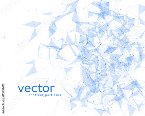 Vector background with abstract particles.
