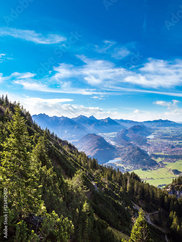 Alps and forest in a summer day in Germany