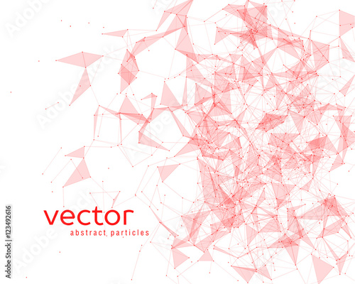 Vector background with abstract particles.