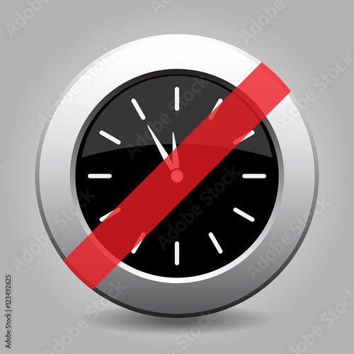 gray chrome button - no last minute clock