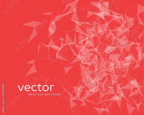 Vector background with abstract particles.