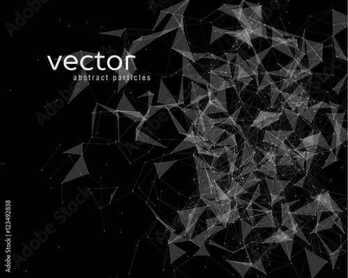 Vector background with abstract particles.